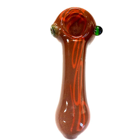 6inch Brown Striped with Green Hand Pipe