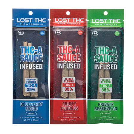 Lost THC | 1.5G THC-A Sauce Infused Prerolls | 2 Count