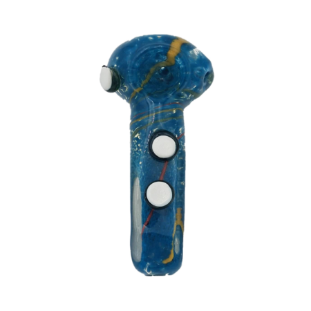 4.5inch Blue with Yellow Square Shaped Hand Pipe
