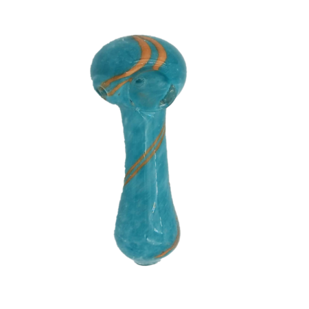 4inch Blue with Yellow Stripes Hand Pipe