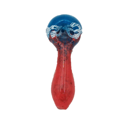 4inch Blue and Red Hand Pipe
