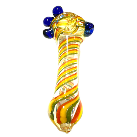 4.5inch Green, Yellow and Red Spiral Hand Pipe