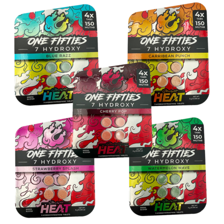 Heat One Fifties | 600mg 7-Hydroxy Tablets | 4 Count