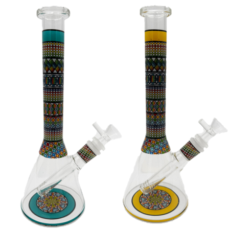 WP#0027 | 11inch Patterned Beaker Water Pipe