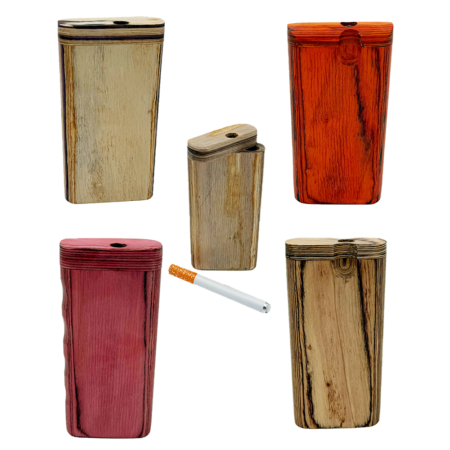 Wooden Dugout with Metal Cigarette Pipe