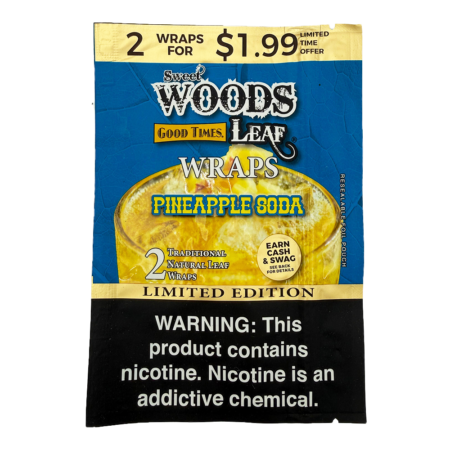 Sweet Woods Good Times Leaf Pineapple Soda 2 Count