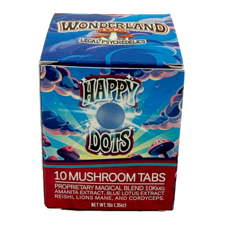 Wonderland Happy Dots | 10kmg Mushroom Tablets | 10 Tabs
