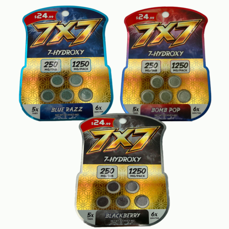 7x7 | 1250mg 7-Hydroxy Tablets | 5 Count