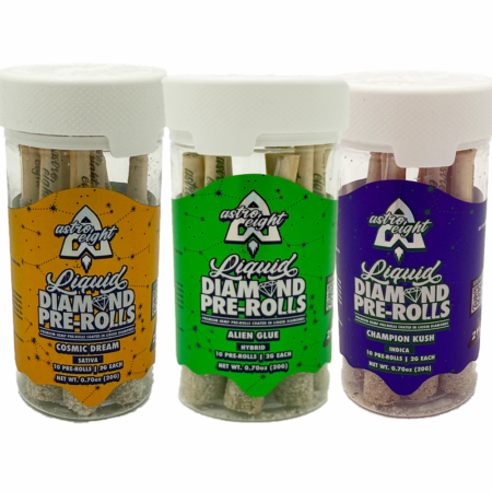 Astro Eight | 2g Liquid Diamond Coated | THC-A Prerolls | 10 Count