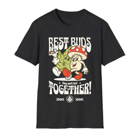 Best Buds Work Best Together T-Shirt (Black)