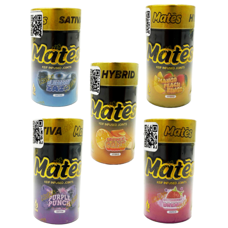 Muha Meds Mates | 0.6g Mini Kief Coated THC-A Prerolls | 5 Count