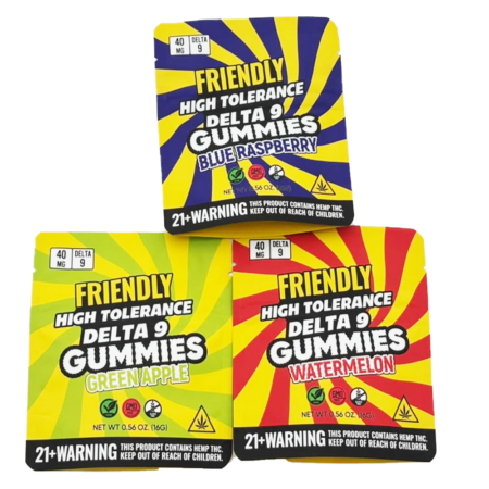Friendly | High Tolerance D9 Gummies | 40mg D9 | Single Count