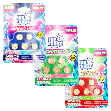 Ice Tabz | 1250mg 7-Hydroxy Tablets | 5 Count