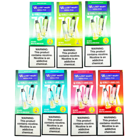 Lost Mary NERA Fullview Prefilled PODS | Nicotine Refill Pods | 70k Puffs | 2 Count