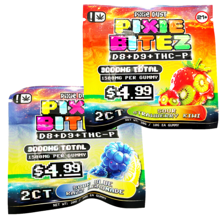 Pixie Dust | Pixie Bitez Gummies | 3000mg D8/D9/THCP Blend | 2 Count