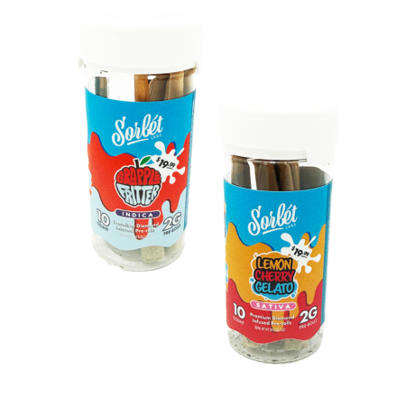 Sorbet | 2g Premium Diamond Infused THC-A Prerolls | 10 Count