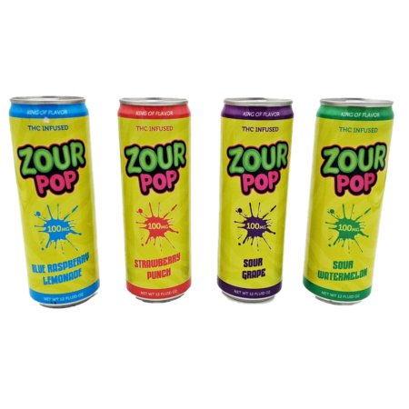 Zour Pop | 100mg D9 THC Infused Drink | 1 Count