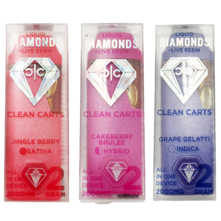 Clean Carts | 2g Liquid Diamond + Live Resin Disposable | 1 Count