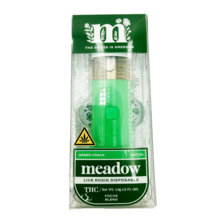 Meadow | 3.5g Live Rosin Green Crack Disposable | 1 Count