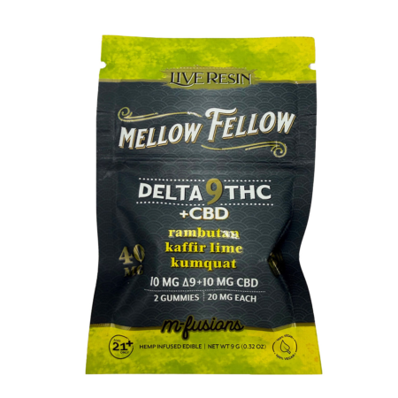 Mellow Fellow M-Fusions Rambutan Kaffir Lime Kumquat | 20mg D9 + CBD | 2 Count