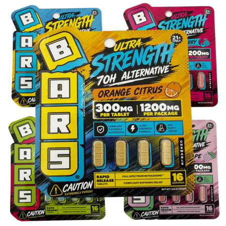 BARS Ultra Strength | 1200mg Full Spectrum Mitraxidine | 4 Count