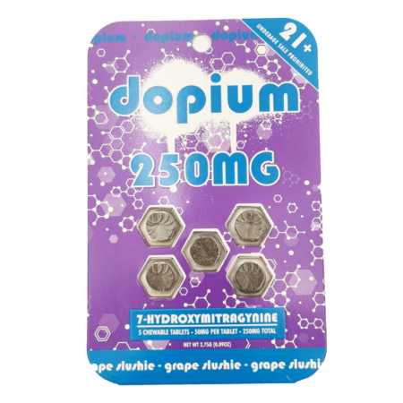 Dopium | 250mg 7-OH Tablets  | Grape Slushie | 5 Count